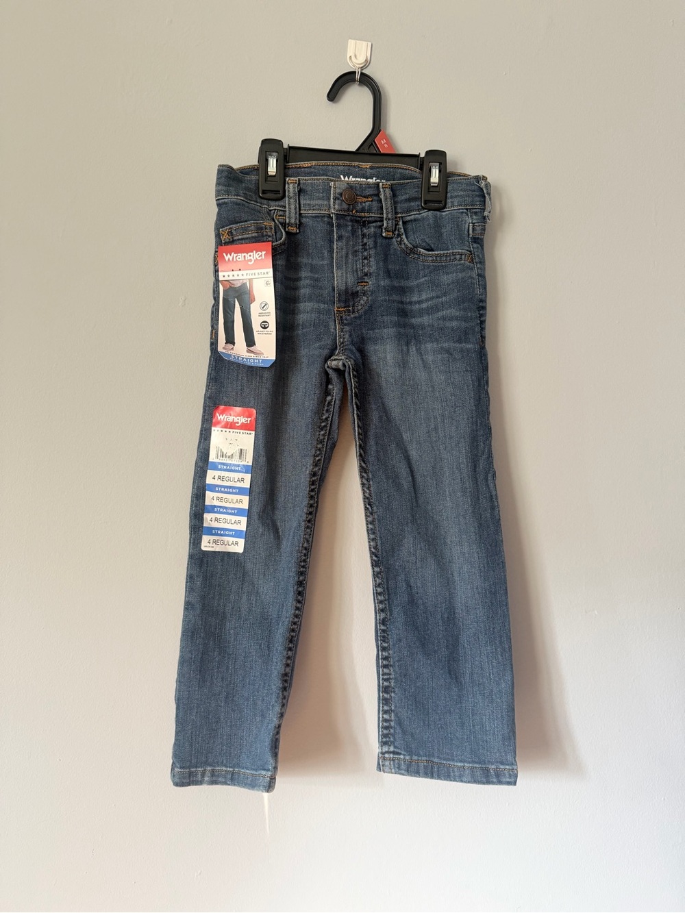 Wrangler Boys' Blue Straight-Leg Jeans with Tag
